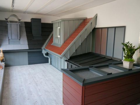 Verschiedene Blechverkleidungen in unserer Musterausstellung